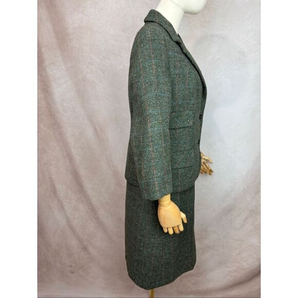 Vintage 1950s Skirt Suit Set Wool Tweed Wiggle Pencil Skirt Jackie Kennedy main image 12